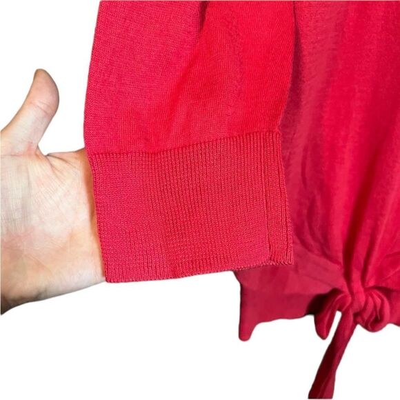 NWT!  Halogen Pima cotton blend red  sweater‎ - Picture 10 of 13